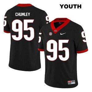 Youth Georgia Bulldogs NCAA #95 Noah Chumley Nike Stitched Black Legend Authentic College Football Jersey AEF4754LG